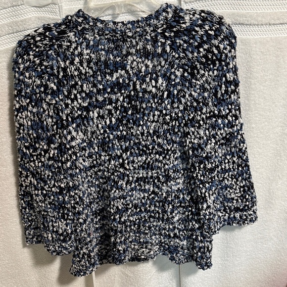 Jillian Nicole Blue Black and White Knit Cardigan BD1-153 - Picture 3 of 3